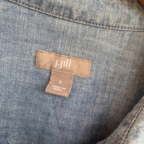 J Jill chambray button down tunic top - Picture 3 of 4